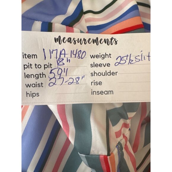 Jack By BB Dakota XS Striped Multicolor Maxi Dress With Adjustable Straps - Picture 14 of 15